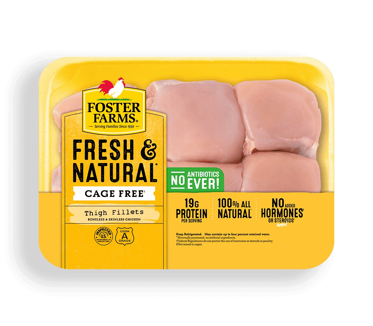Fresh Yellow Chicken   Leg Boneless 1 LBS