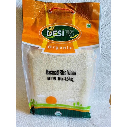 Desi Organic Basmati White Rice 10 LBS