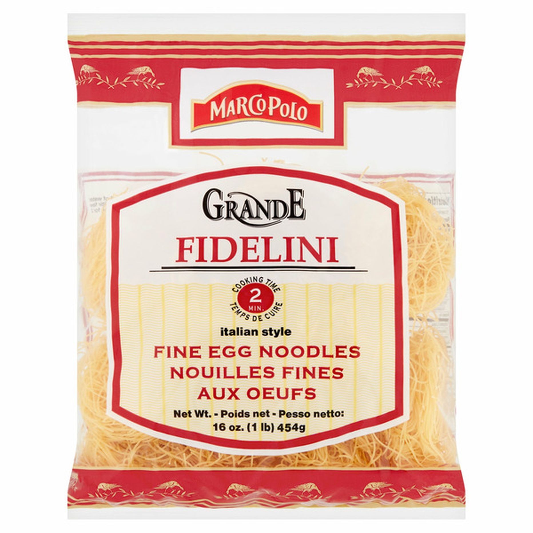 MARCO POLO FIDELINI FINE EGG NOODLES 1 Lbs