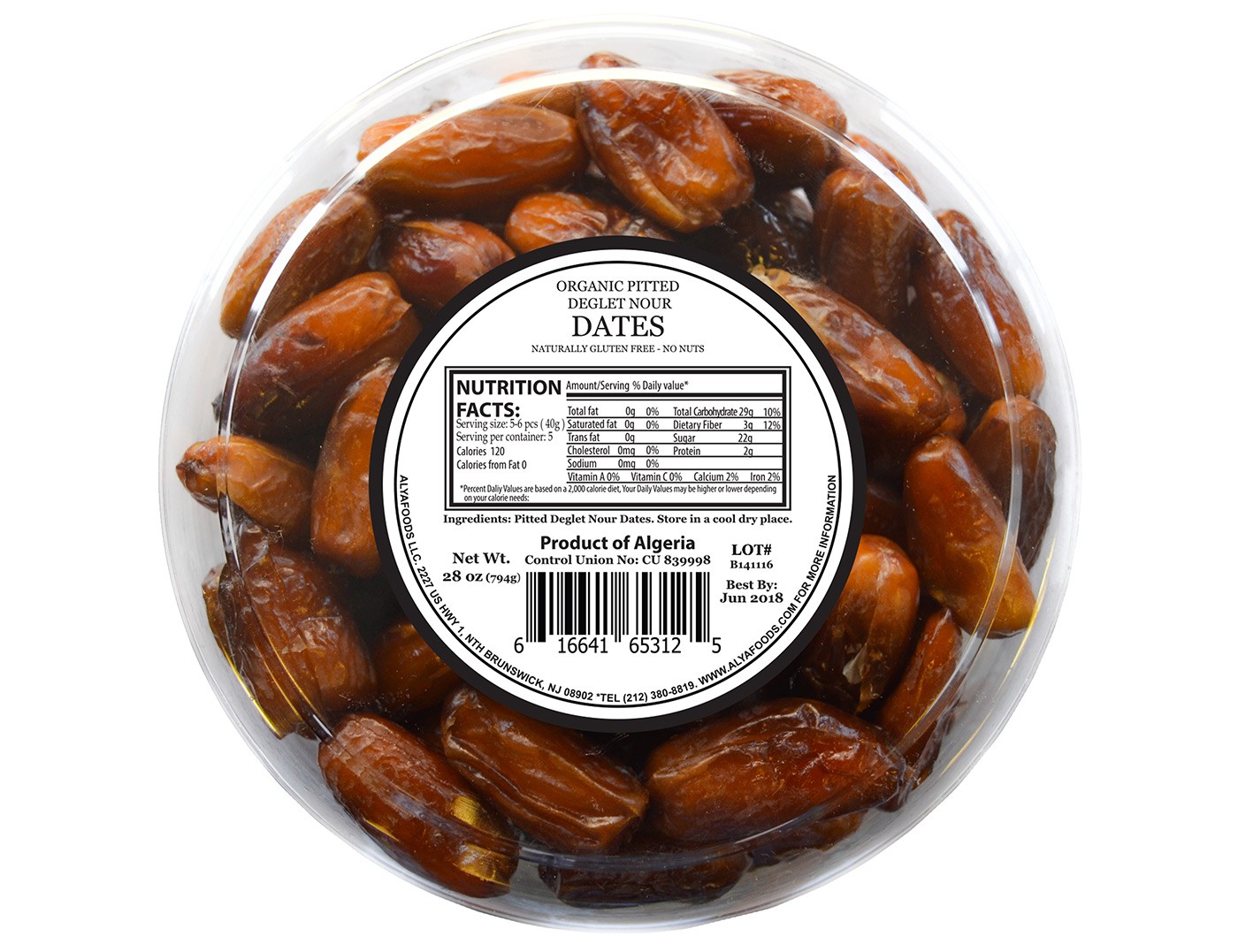 ALYA ORGANIC DATES 28 OZ