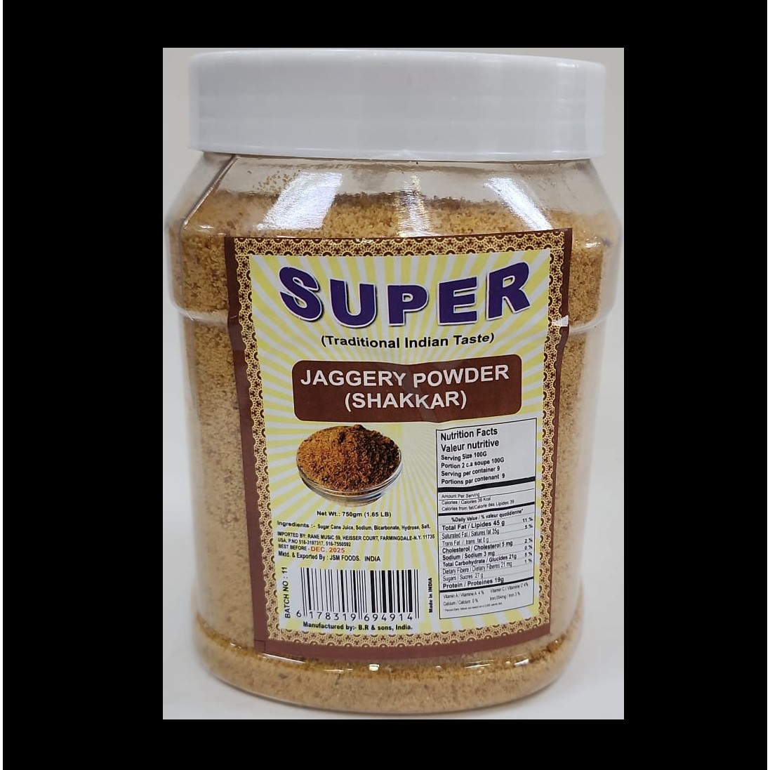 SUPER JAGGERY POWDER 750 LBS