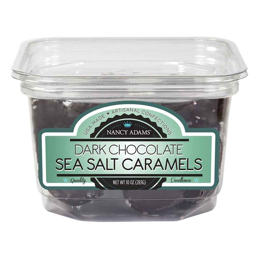 NANCY ADAMS DARK CHOCOLATE SEA SALT CARAMELS 0.63 Lbs