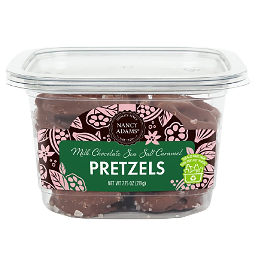NANCY ADAMS MILK CHOCOLATE SEA SALT CARAMAEL PRETZEL 0.44 Lbs
