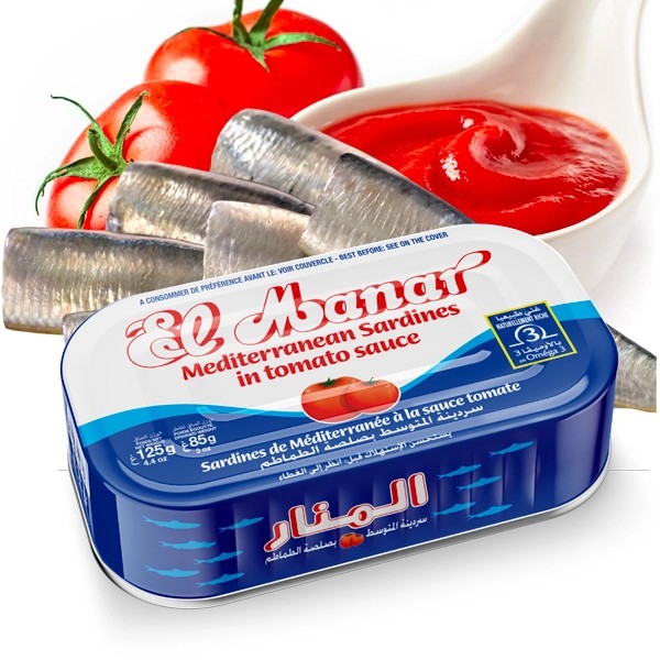 EL MANAR SARDINES IN TOMATO SAUCE 125 GM