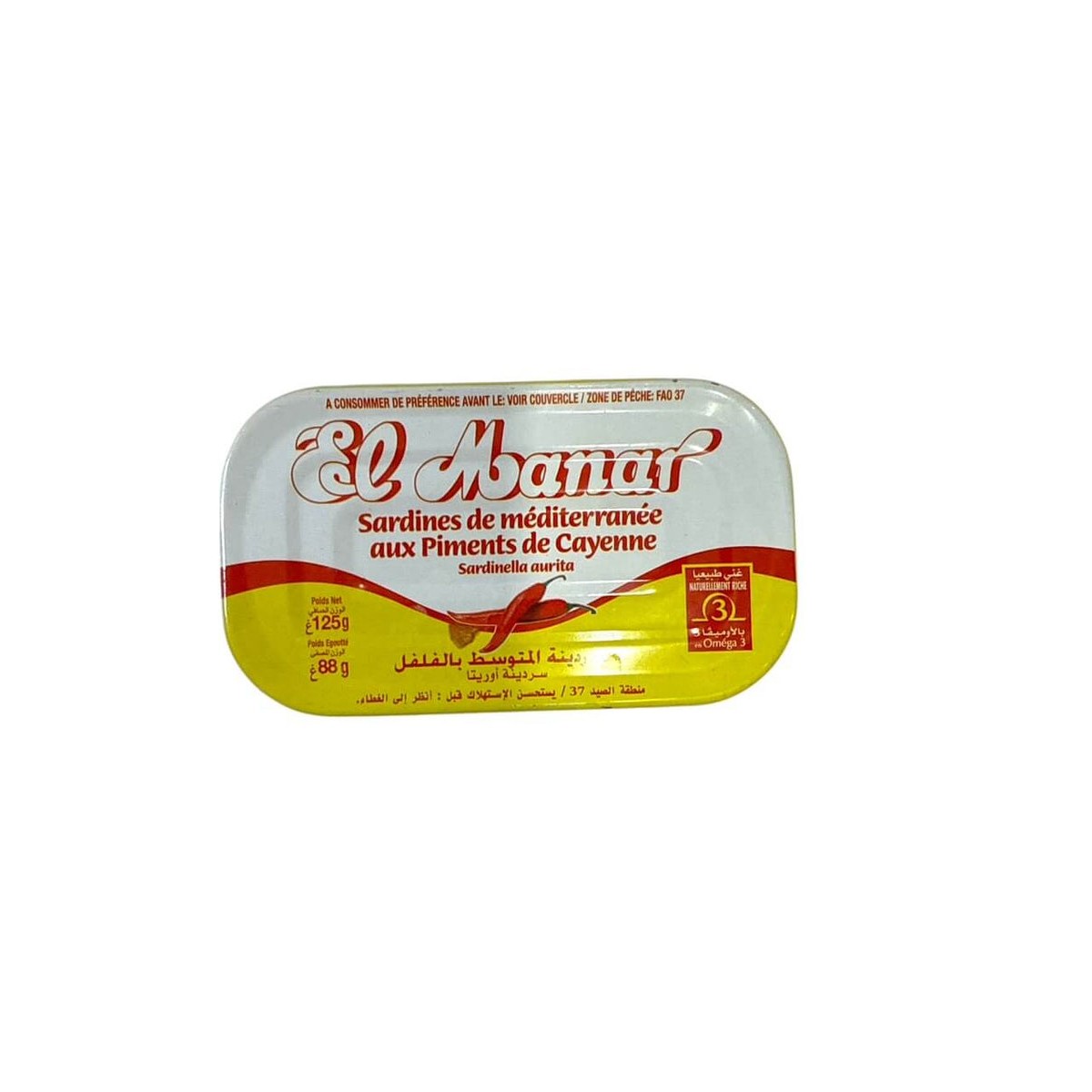 EL MANAR SARDINES WITH CAYNNE PEPPER 125 GM