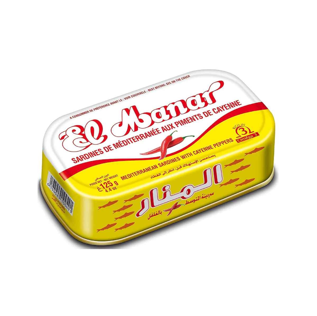 El Manar Sardines With Cayenne 125 GM