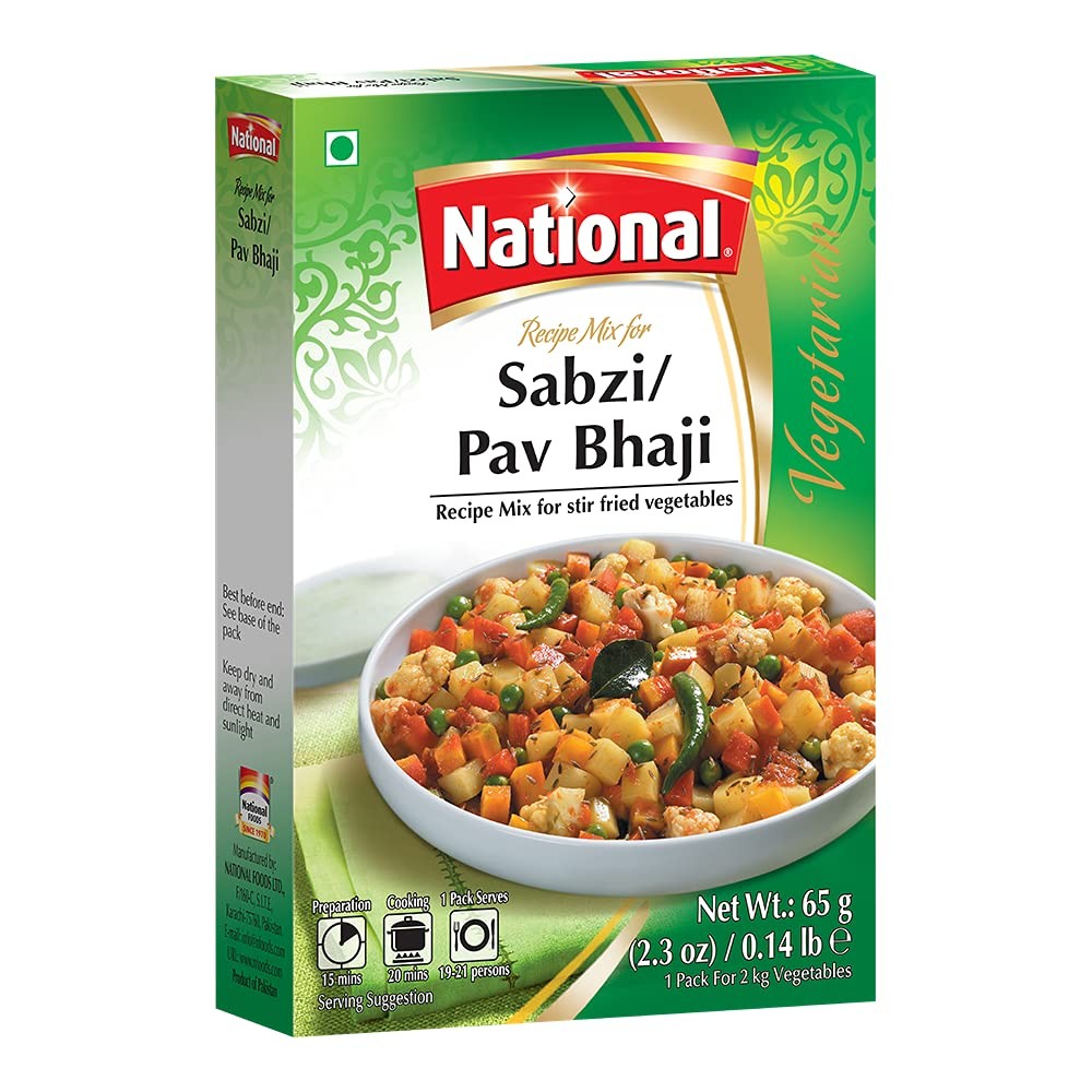 NATIONAL SABZI/PAV BHAJI MASALA 65 GM