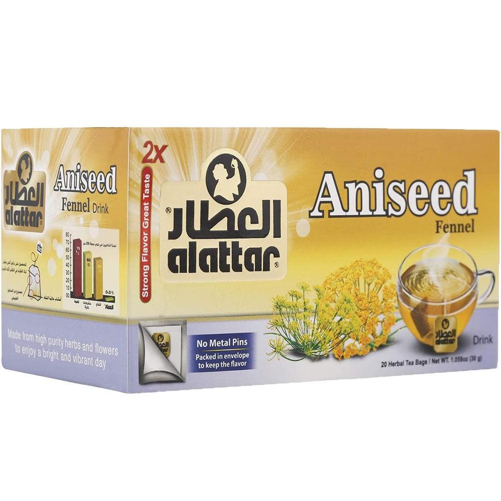 ALATTAR ANISEED FENNEL TEA BAGS 20 CT