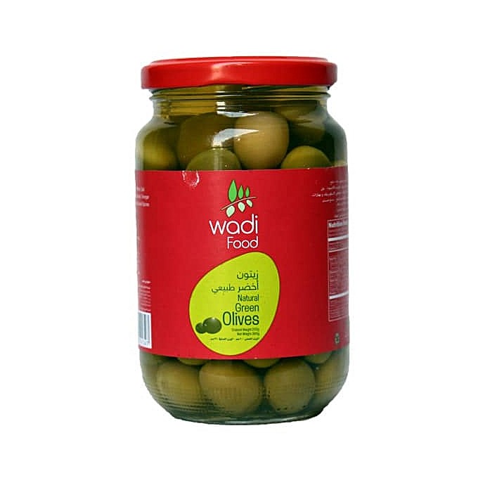 WADI FOOD GREEN OLIVES WHOLE 600 GM
