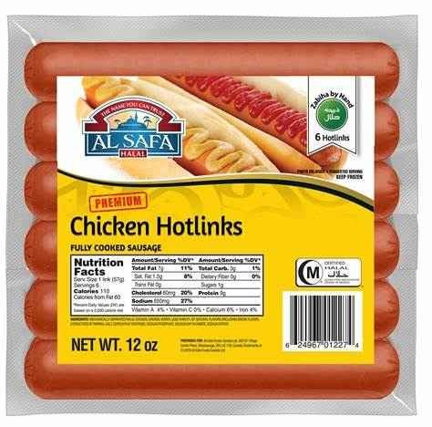 Alsafa Chicken Hotlinks 12 OZ