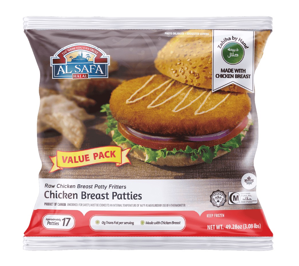AL SAFA CHICKEN BREAST PATTIES 3.08 LBS