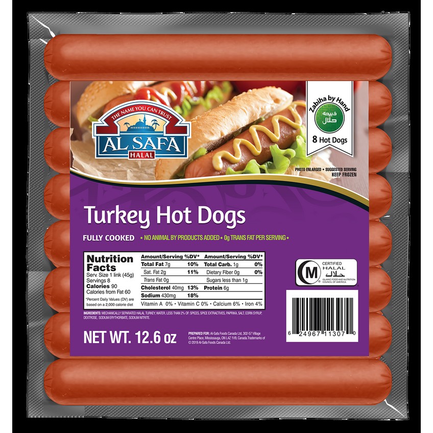 ALSAFA TURKEY DOG 12.6 OZ