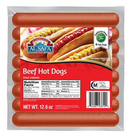 BEEF HOT DOGS 12.6 OZ