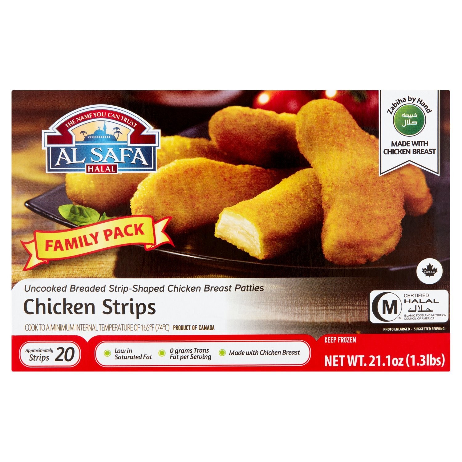 AL SAFA CHICKEN TENDERZ (RAW) 2 LBS