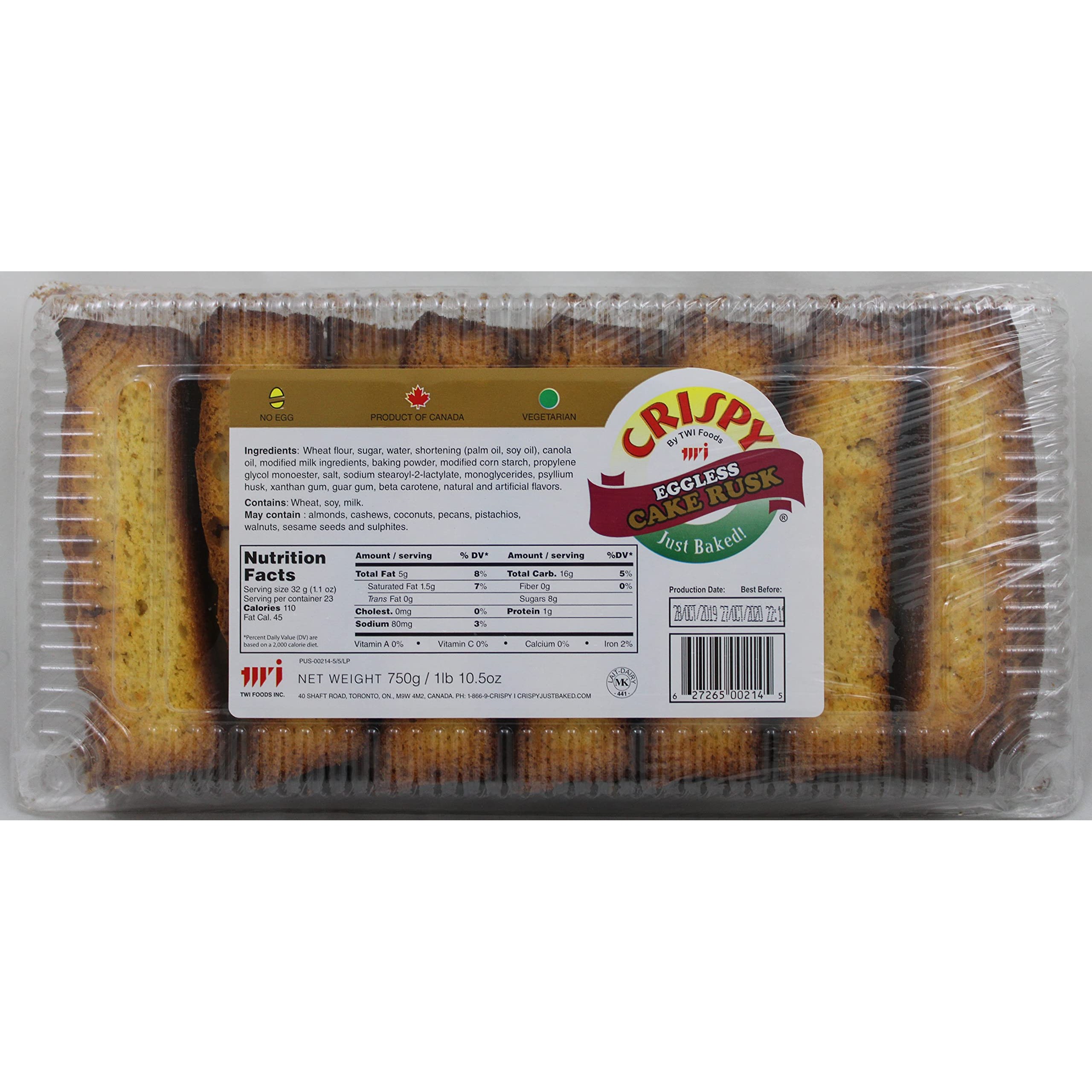 Crispy Eggless Cake Rusk 750 GM