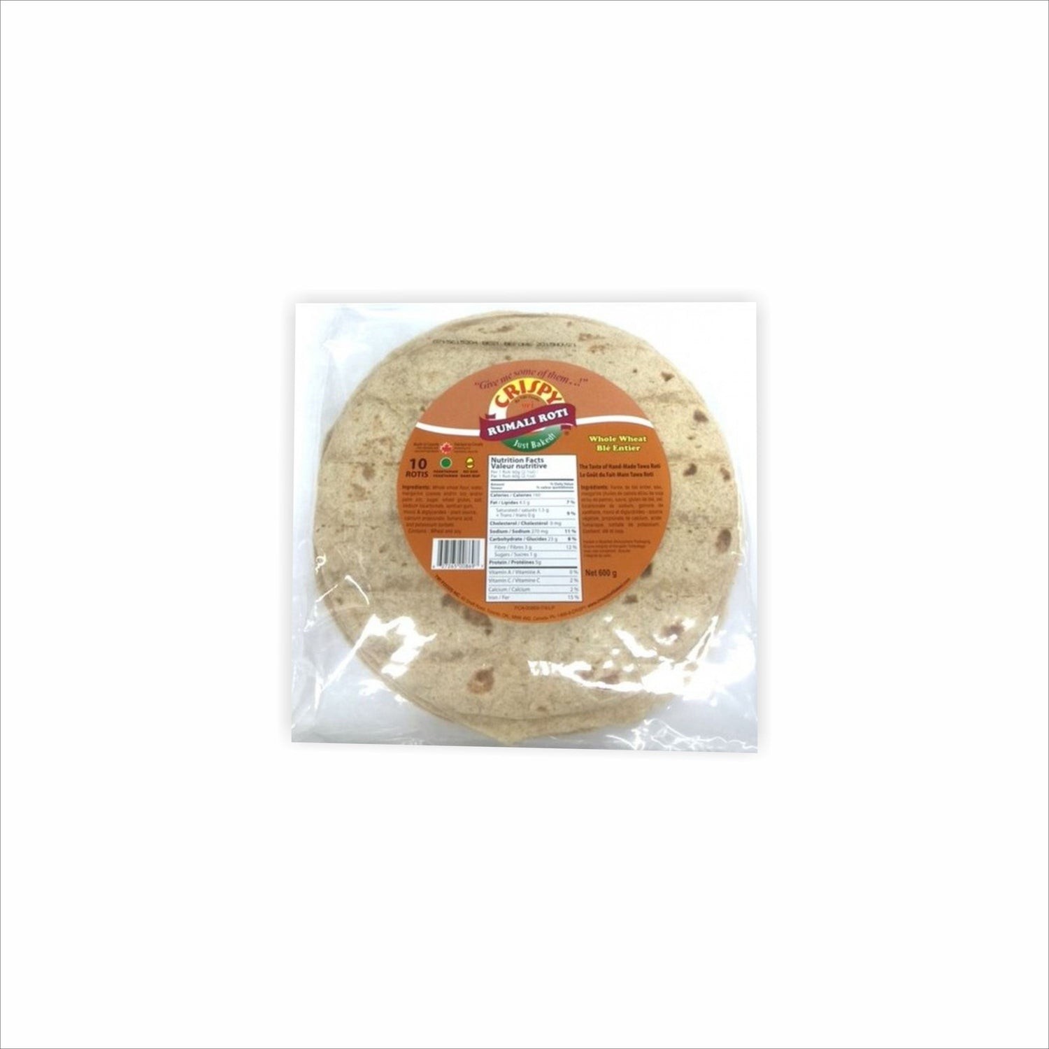 CRISPY WHOLE WHEAT ROTI 500 GM