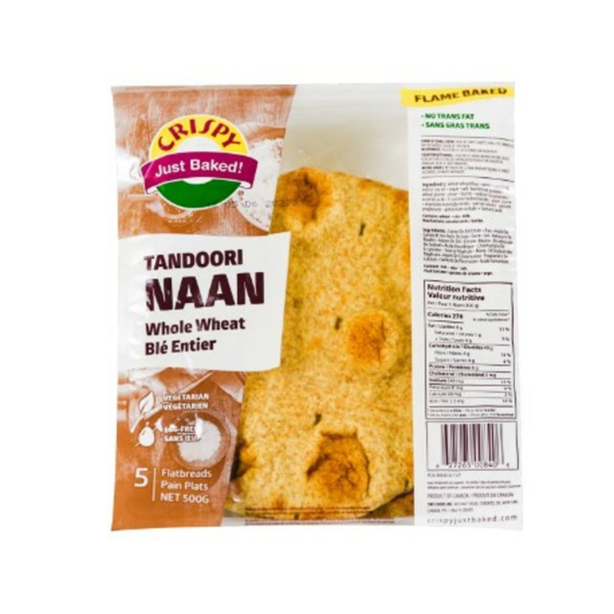 CRISPY NAAN WHOLE WHEAT TANDOORI 5 PCS