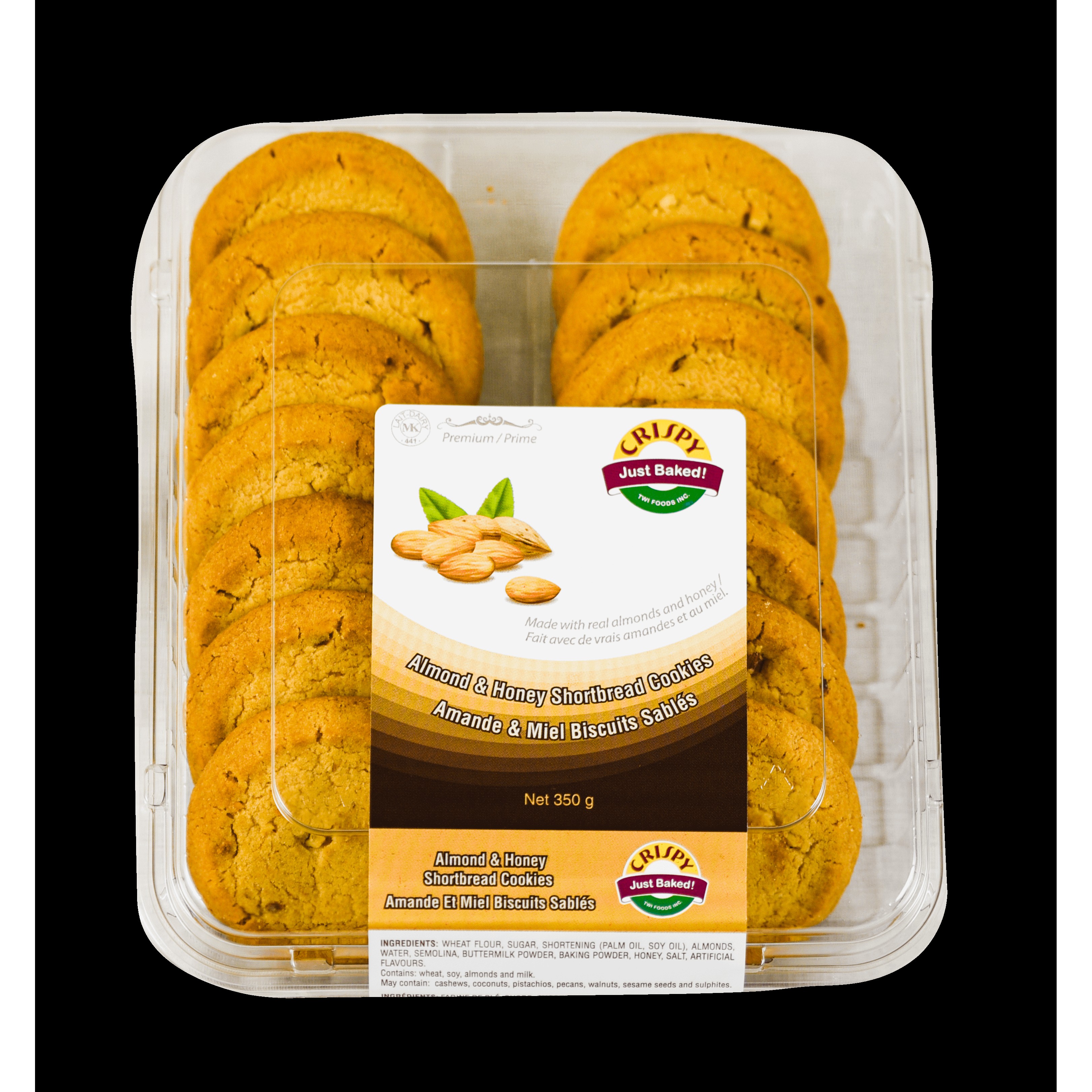 CRISPY ALM/HNY SHORTBREAD CKS 12.35 OZ