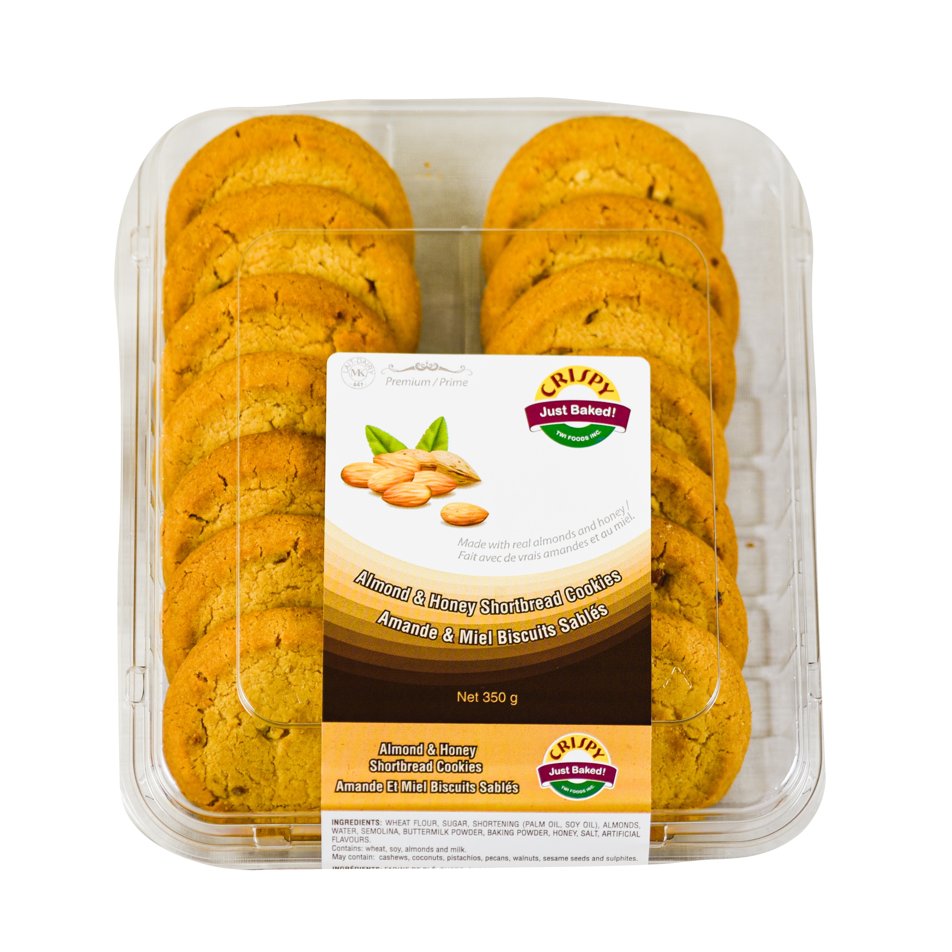 CRISPY Almond Honey Shortbread Cookies 350 GM