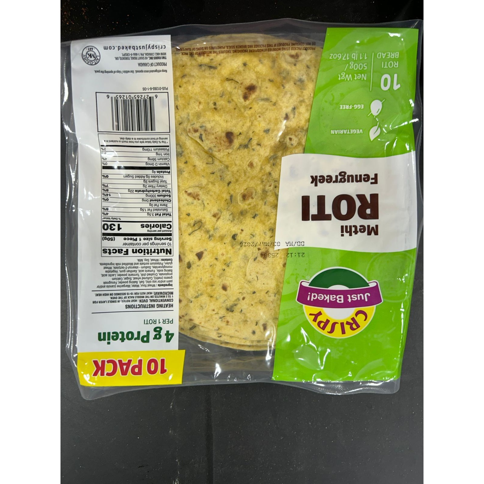 Crispy Methi Roti 10 PACK