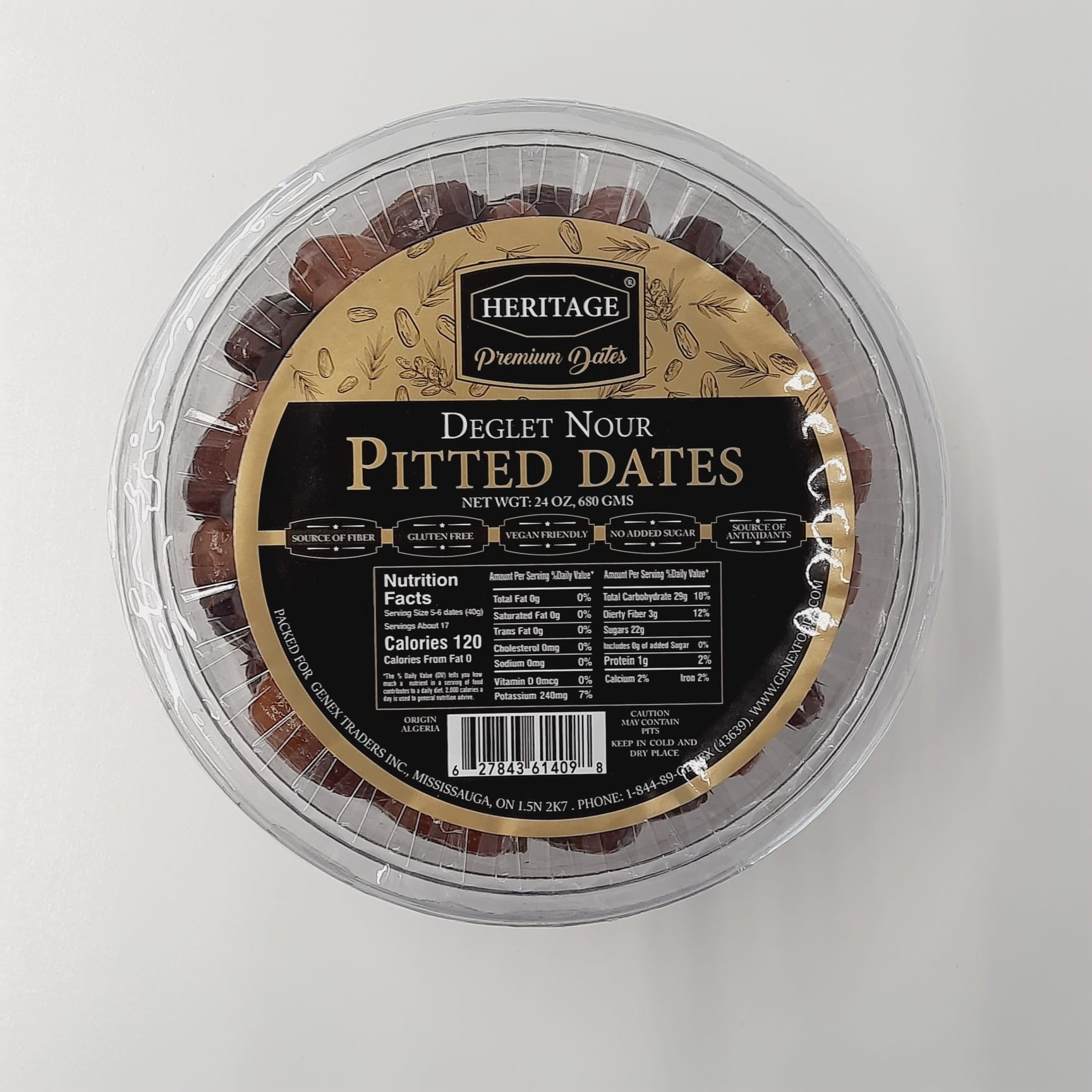 HERITAGE PITTED DATES 680 GM