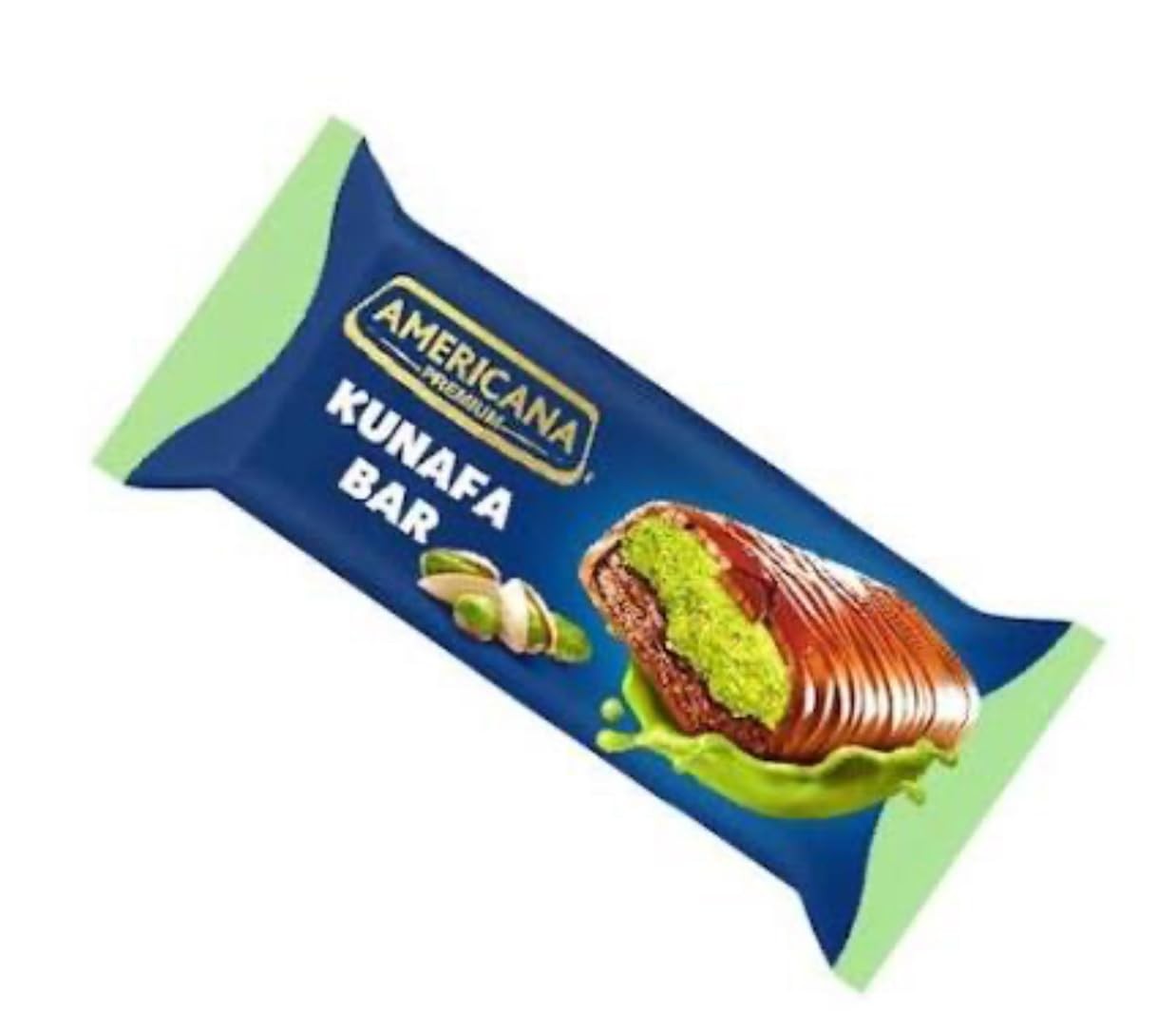 KUNAFA BAR PISTACHIO CHOCLATE BAR AMERICANA 35 GM