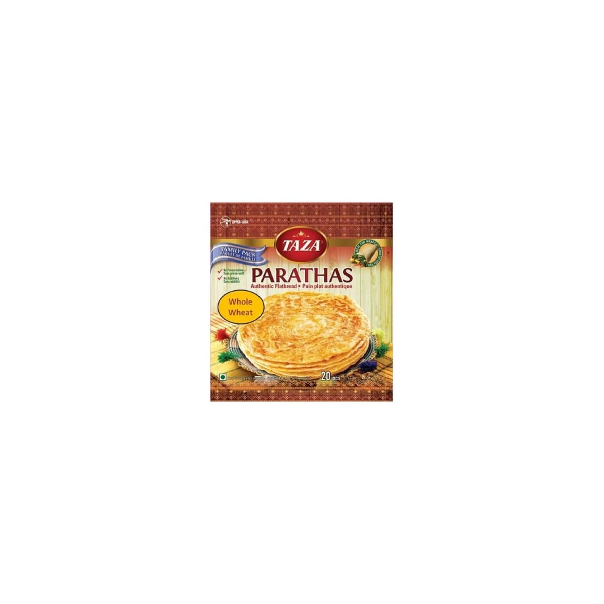 Taza Whole Wheat Paratha 20 PCS