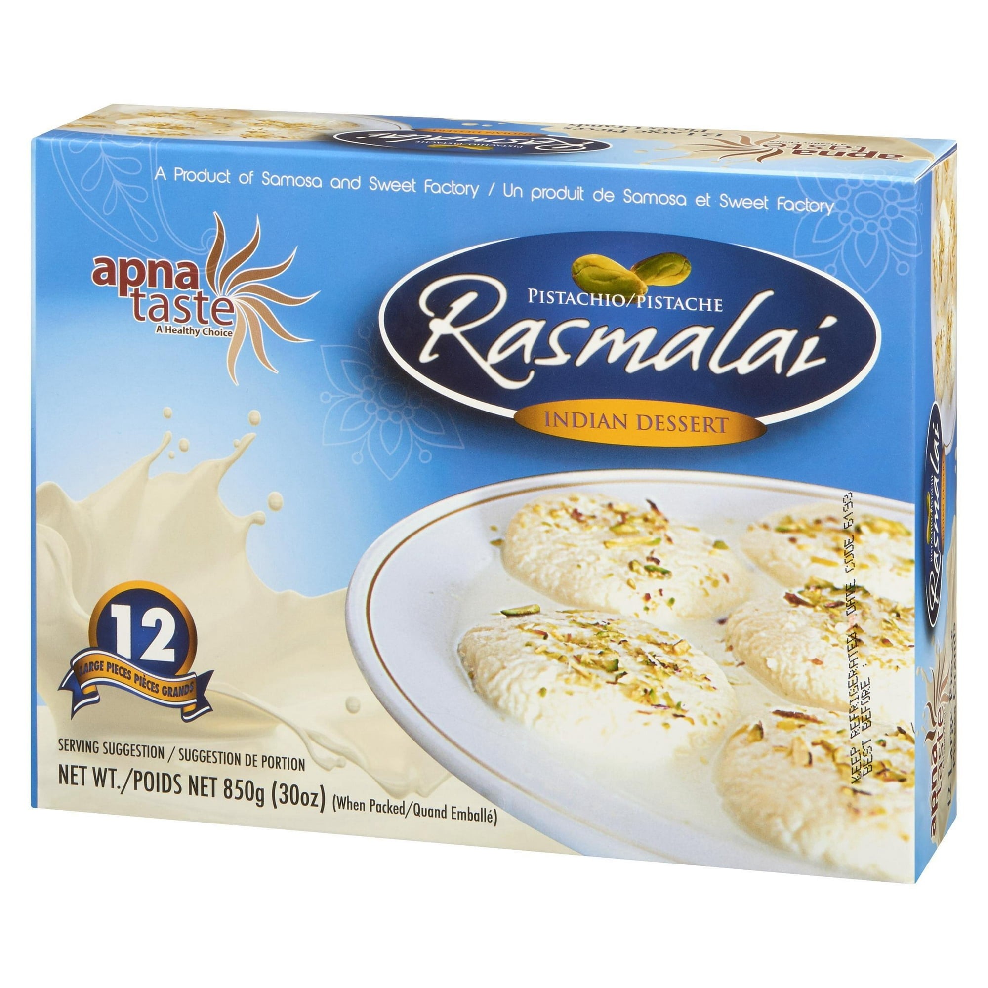 APNA TASTE PISTA MANGO RASMALAI 850 GM