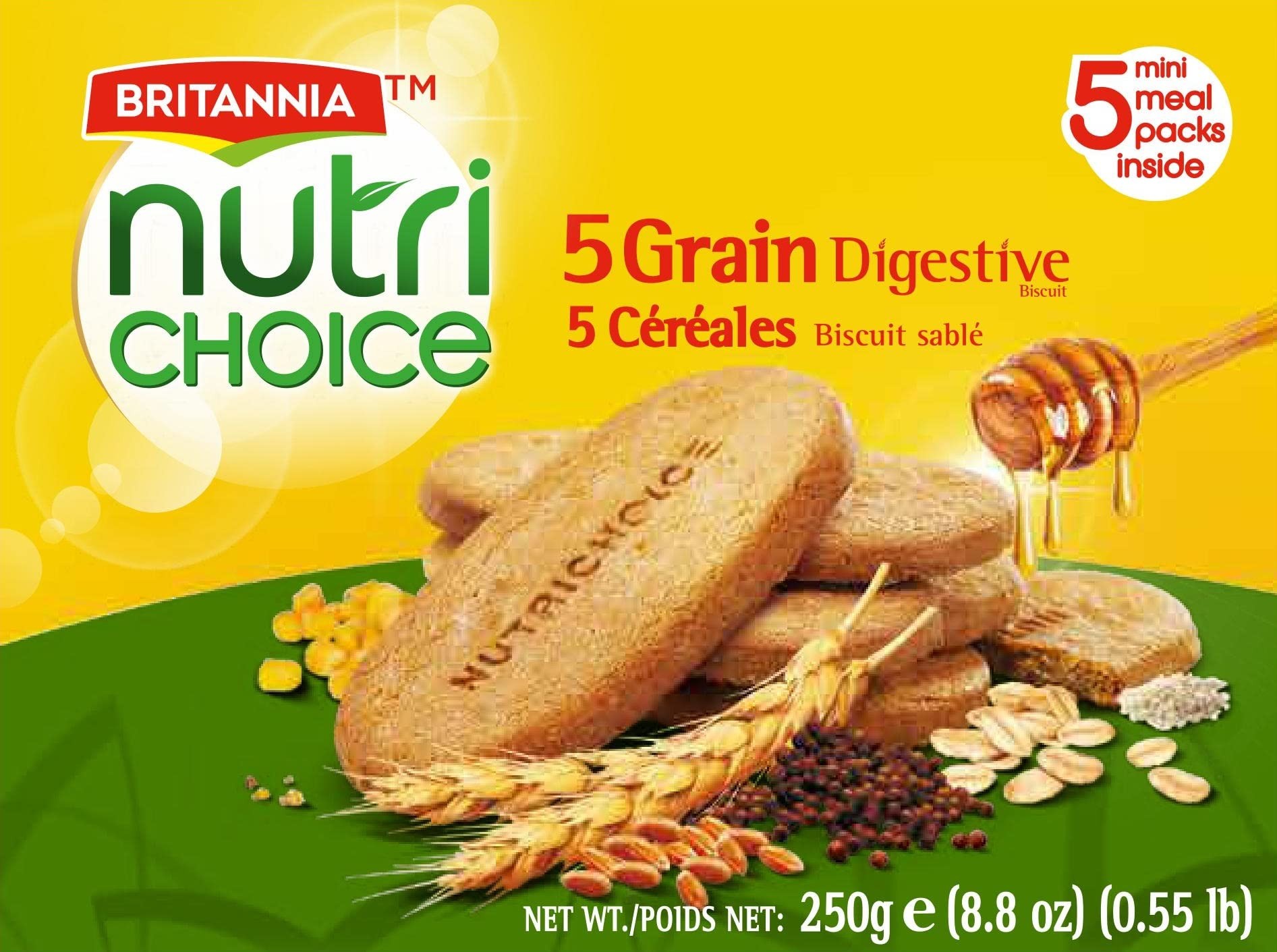 BRITANNIA 5 Grain Digestive Biscuit 8.7 OZ