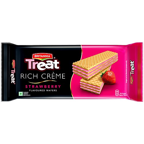 BRITANNIA TREAT CREME WAFERS STRAWBERRY 150 GM