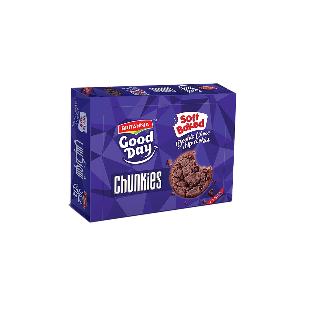 BRITANNIA Good Day Chunkies Soft Baked Double Choco Chips Cookies 224 GM