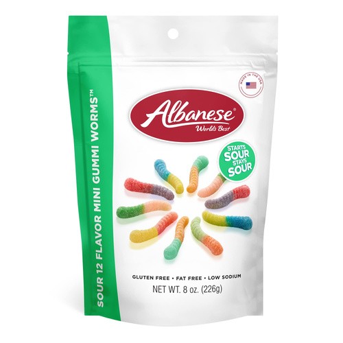 ALBANESE SOUR GUMMI 8 OZ