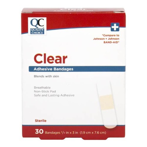 QC BANDAGE CLEAR 30 COUNT