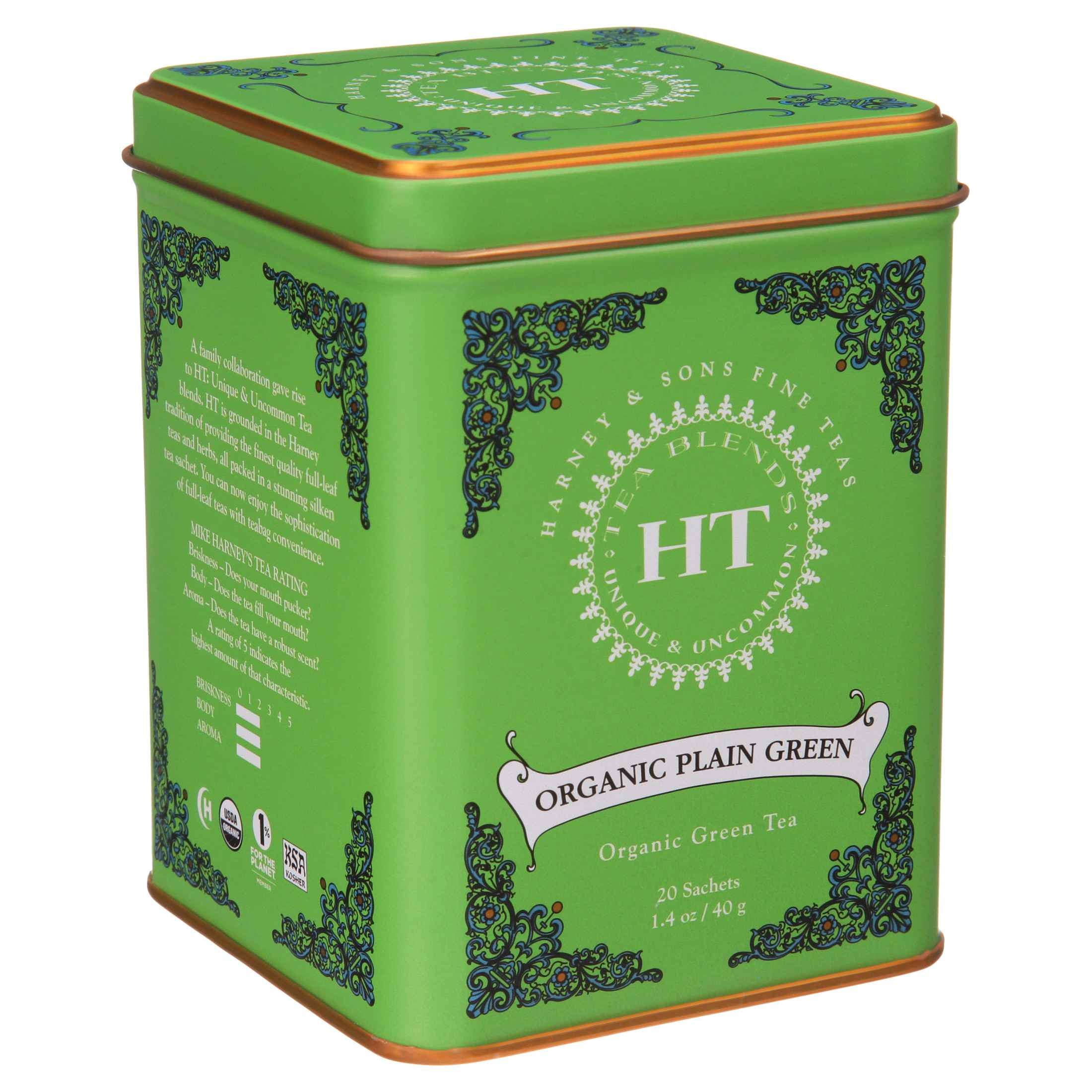 HARNEY And SONS ORGANIC PLAIN GREEN TEA 0.09 Lbs