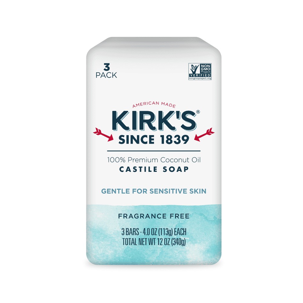 KIRKS CASTILE SOAP BAR 3 Pack 12 OZ