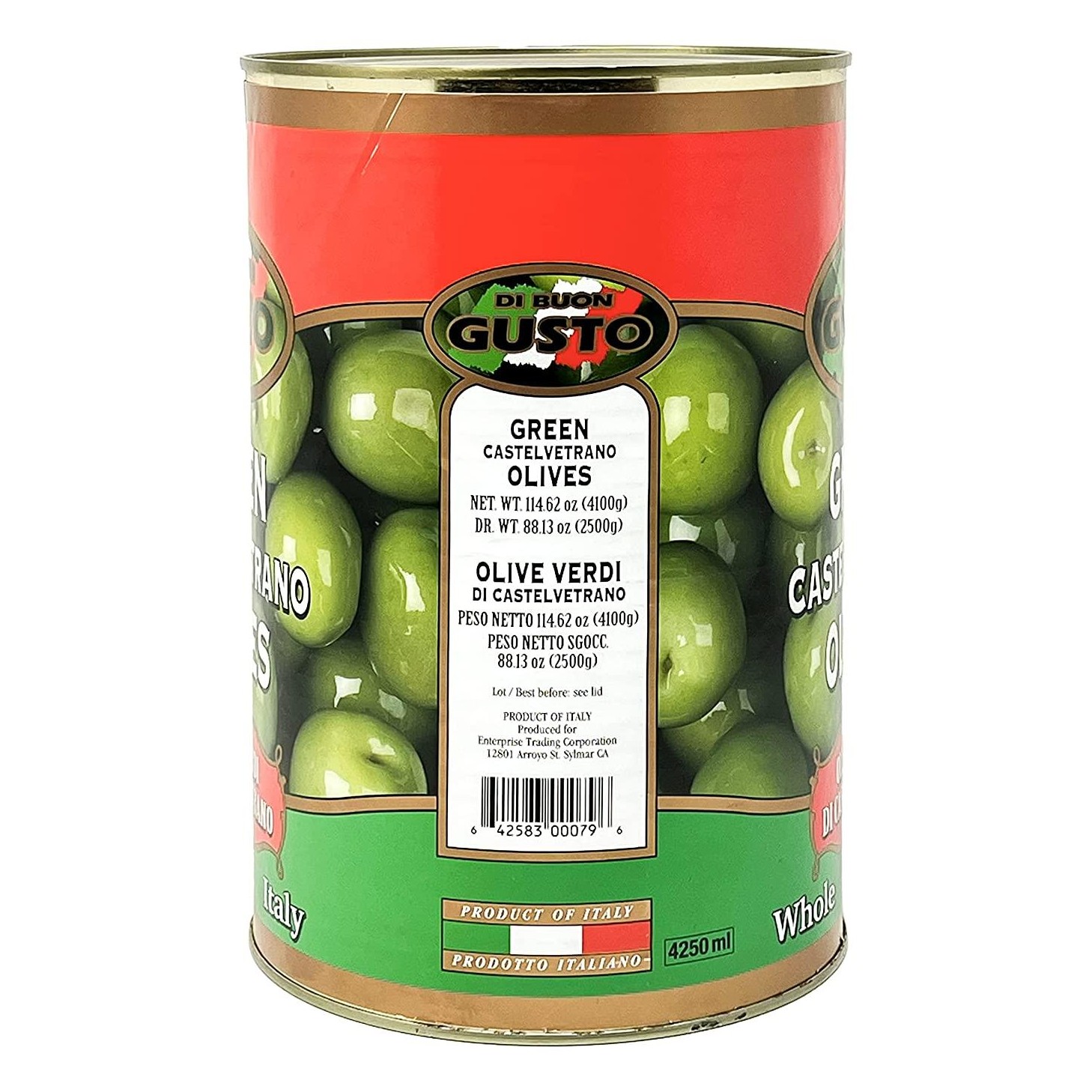 DI BUON GUSTO GREEN WH OLIVES CASTELVETRANO 650 GM