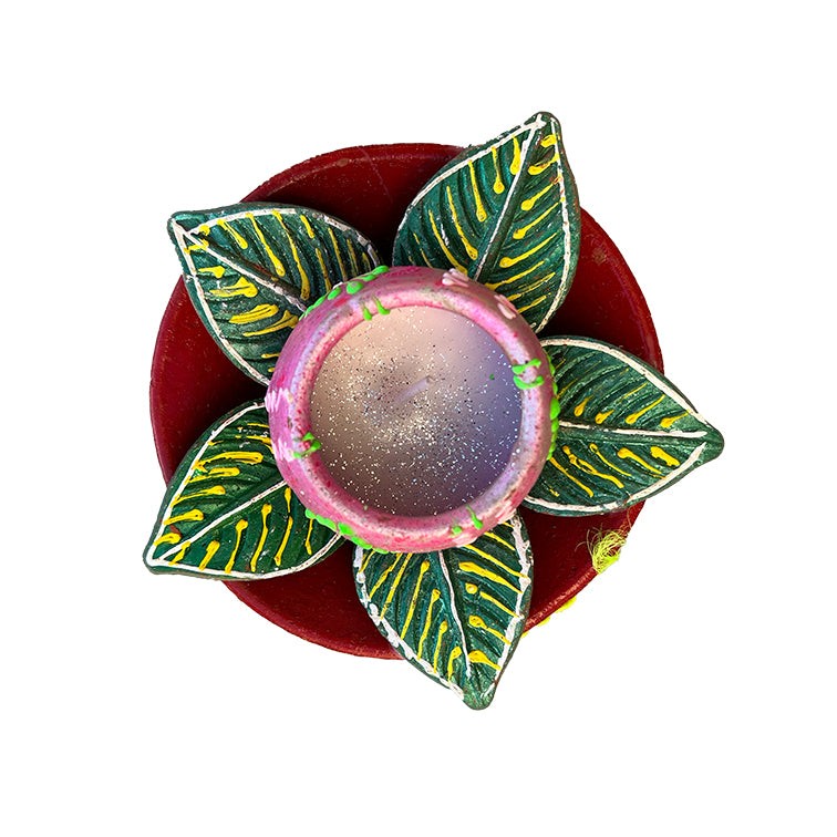 Fancy Clay Diya Wax 1 Each