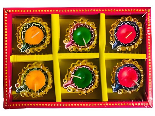 Clay Diya Vert No Wax 6 PCS