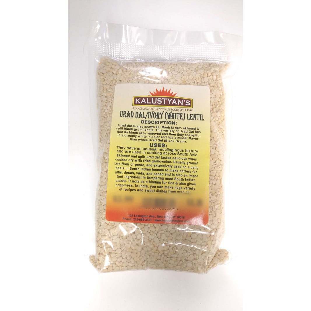 KALUSTYANS SPLIT URAD DAL IVORY WHITE LENTIL 4 Lbs