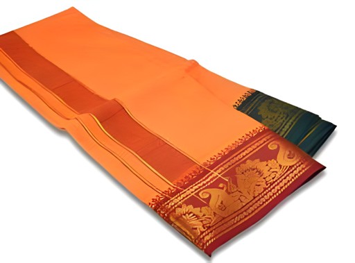 Pooja Dhoti Orange 1 EACH