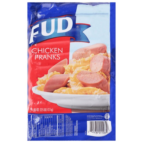 FUD CHICKEN FRANKS 40OZ 40 OZ