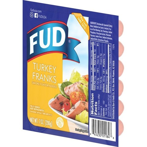 TURKEY FRANKS                            7 OZ