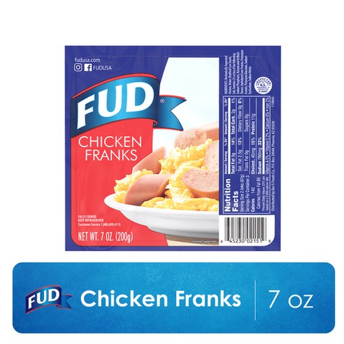 FUD CHICKEN FRANKS 7OZ 7 OZ
