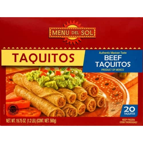 MENU DEL SOL TAQUITO BEEF 19.75 OZ