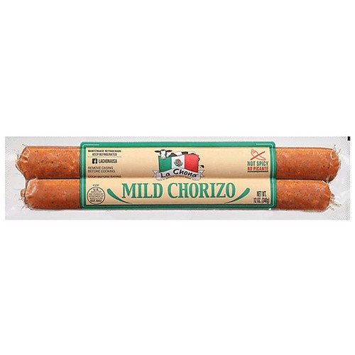 LA CHONA MILD CHORIZO 12 OZ