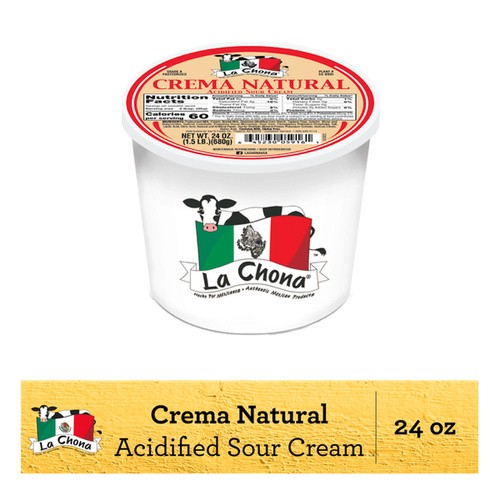 LA CHONA CREMA NATURAL 24 OZ