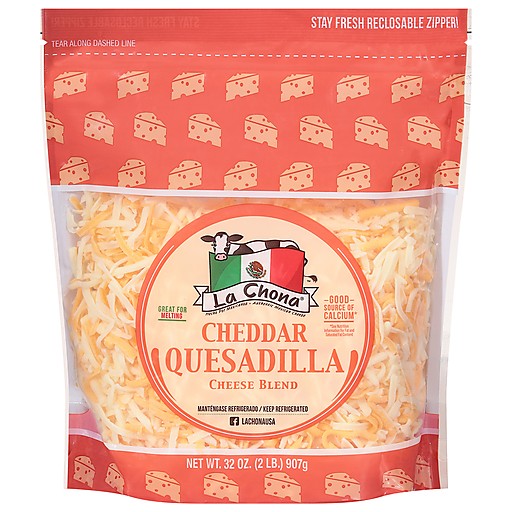 LA CHONA CHEDDAR QUESADILLA 2 LB. BG     32 OZ