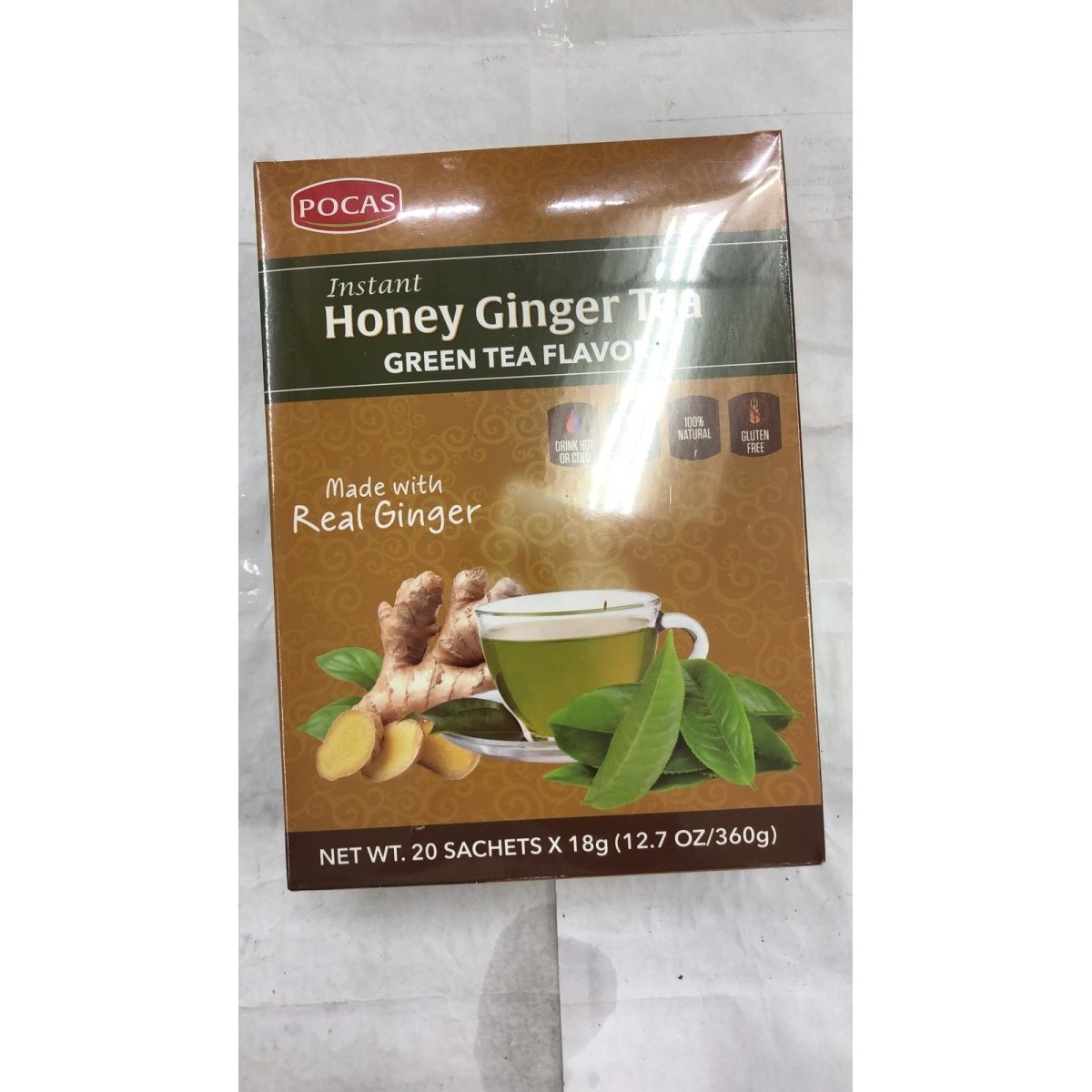 POCAS HONEY GINGER GREEN TEA FLV 20 SAC 360 GM