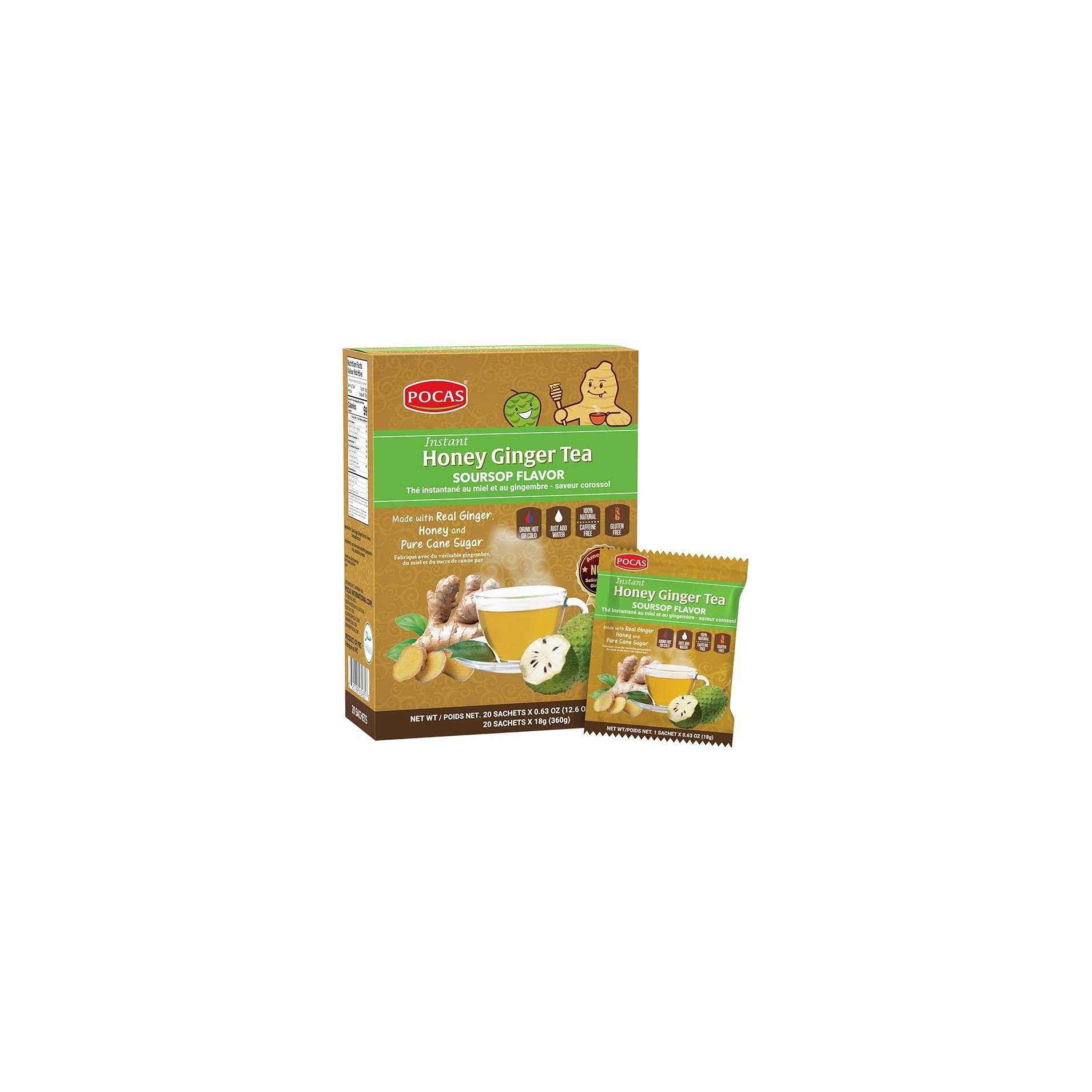 POCAS HONEY GINGER TEA SOURSOP FLV. 20 TB 360 GM