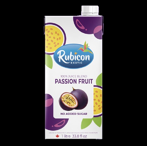 PASSION NO ADDED SUGAR JUICE RUBICON 1 LTR